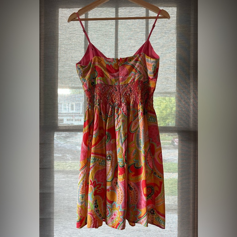 Moda International Y2K 100% Silk Vintage Boho Paisley Print Summer Dress - Picture 5 of 5